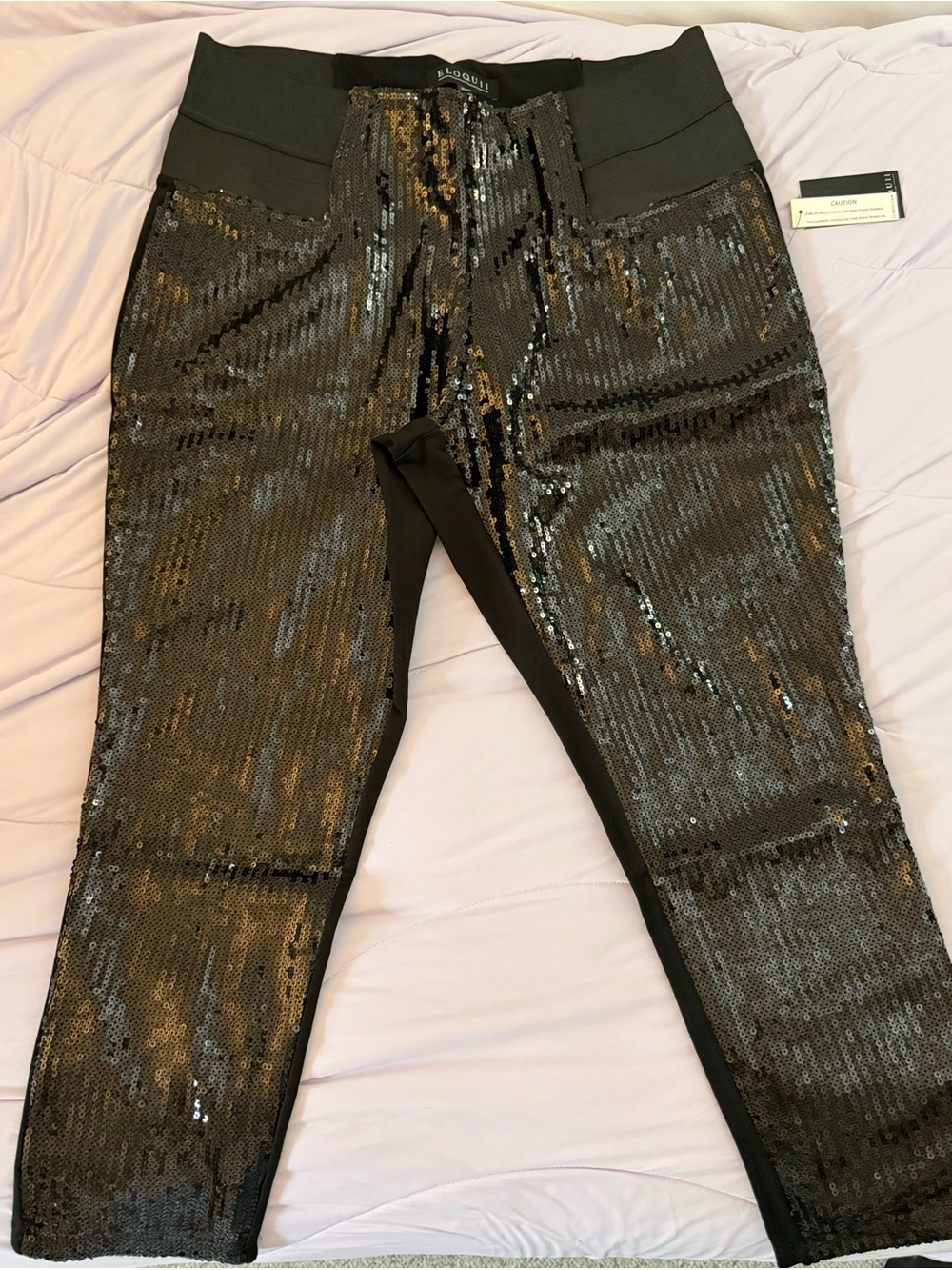 Eloquii Black Sequin Leggings